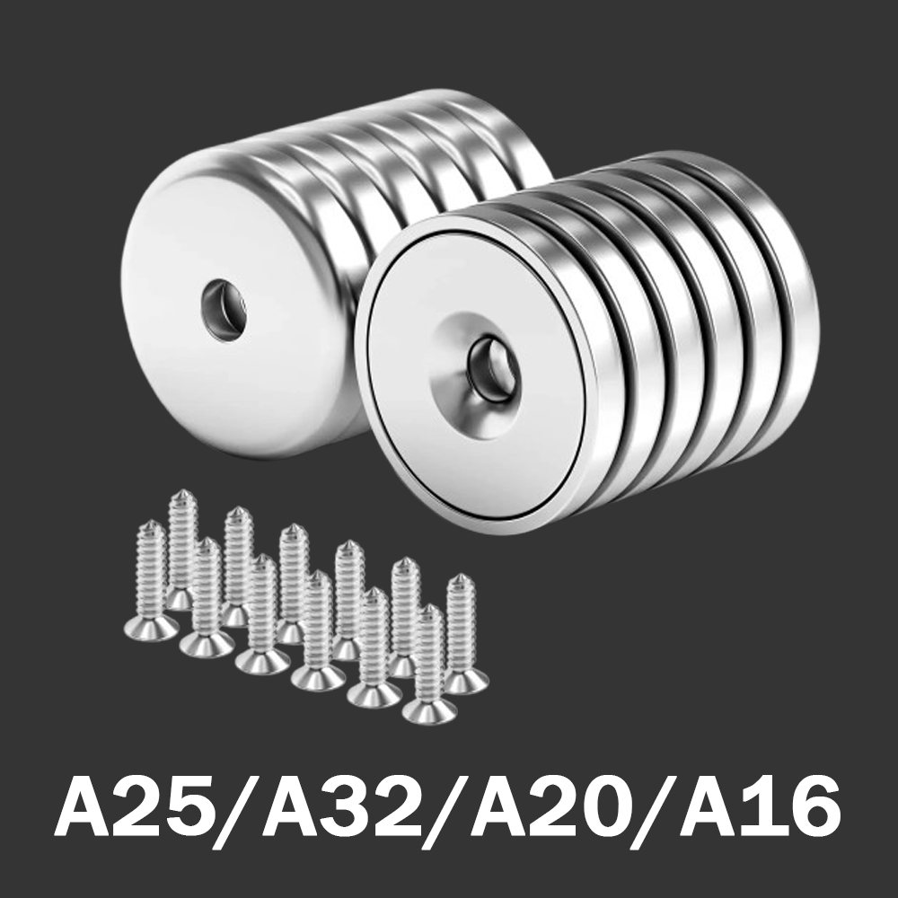 Home Improvement Outlet Stores - A25/A32/A20/A16 circular magnets, countersunk hole ,