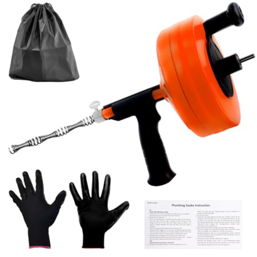 Plumbing Snake Drain - Drain Auger 50FT, Drain Snake with