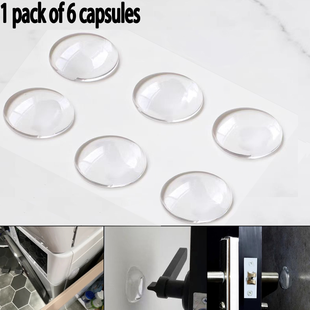 Door Stopper Rubber - Silent Clear Silicone Door Stopper Bumper