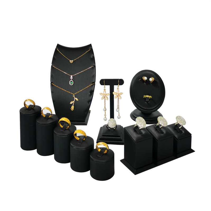 Home Improvement Outlet Stores - Black PU Leather Jewelry Display Stand