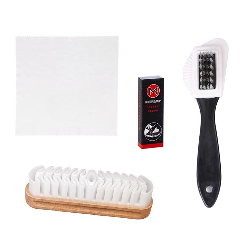 Wood Stain Brush - 4Pcs Suede Nubuck Brush Set with