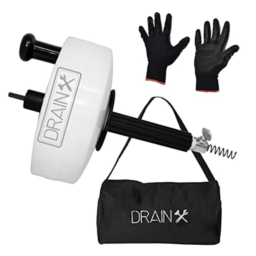 Plumbing Snake Drain - DrainX Power Pro 50-FT Steel Drum