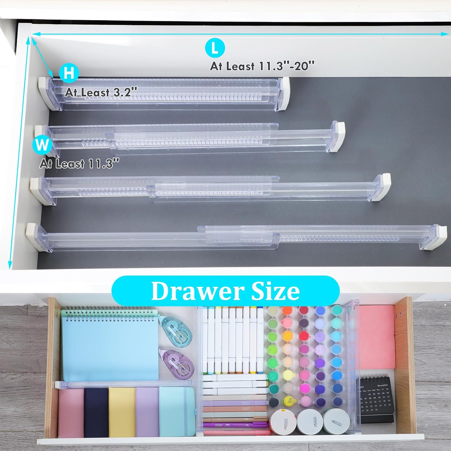 1/4/6/8-Pack Adjustable Drawer - Home Improvement Outlet Stores ulasan dan harga