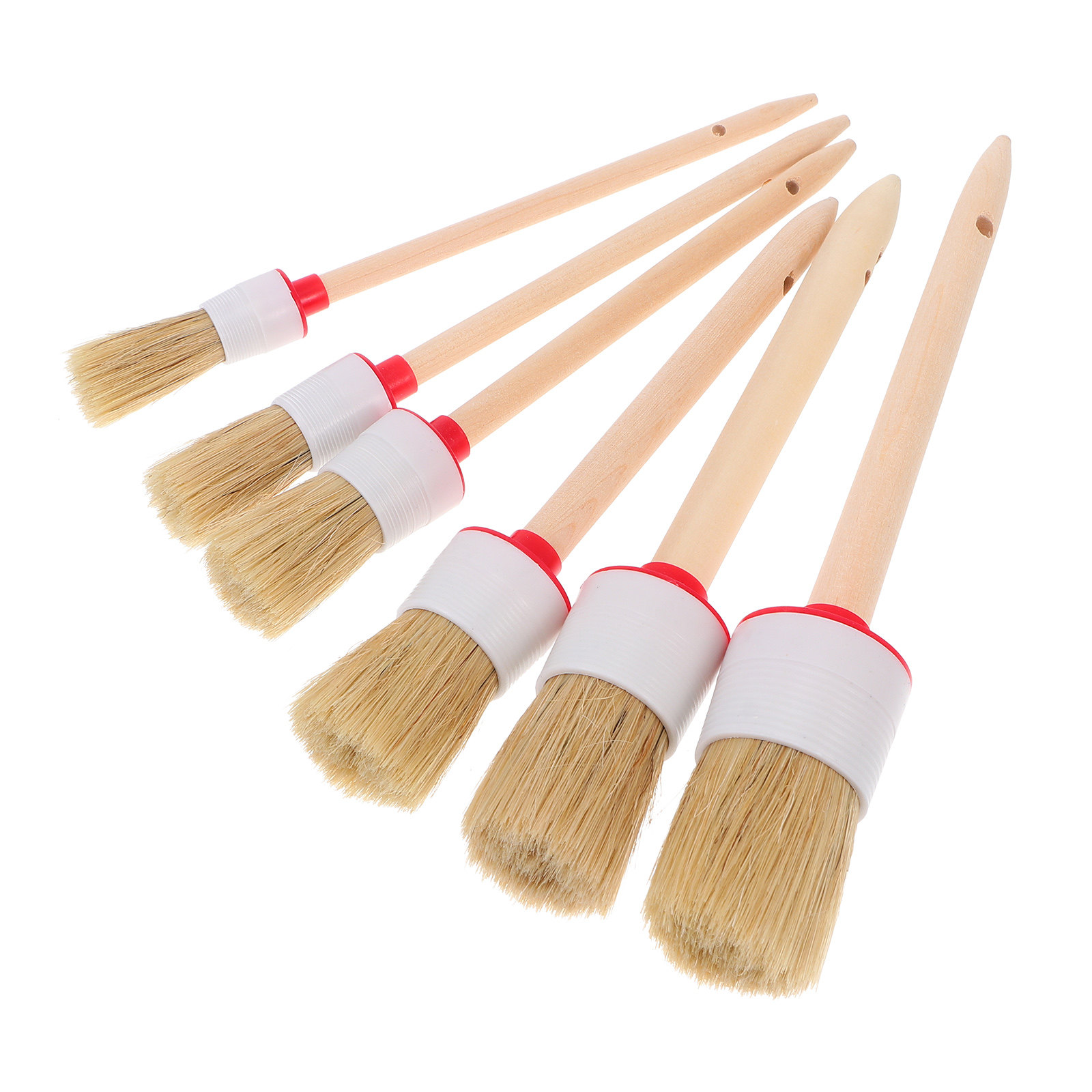 6Pcs Flexible Bristle Paint Br - Wood Stain Brush ulasan dan harga
