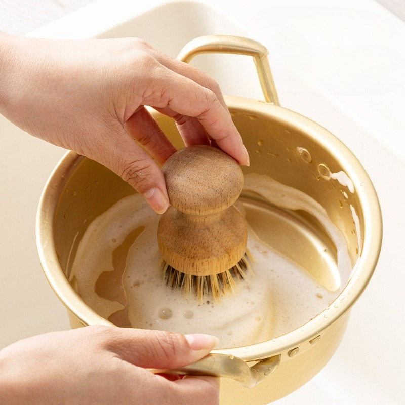 1pc Solid Wood Dishwashing Bru - Wood Stain Brush ulasan dan harga