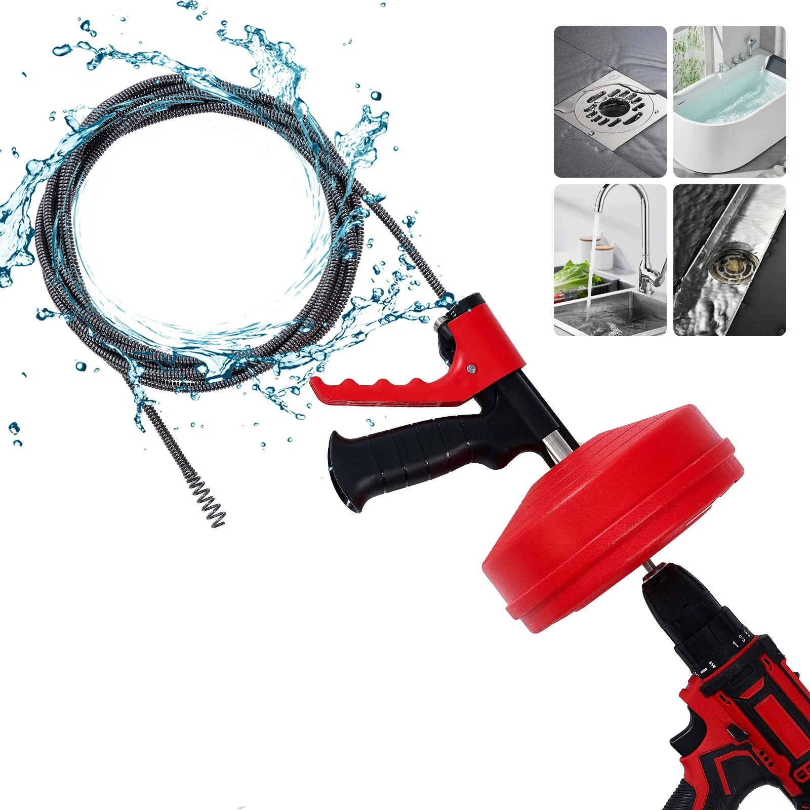 Drain Auger Clog Remover Flexi - Plumbing Snake Drain ulasan dan harga
