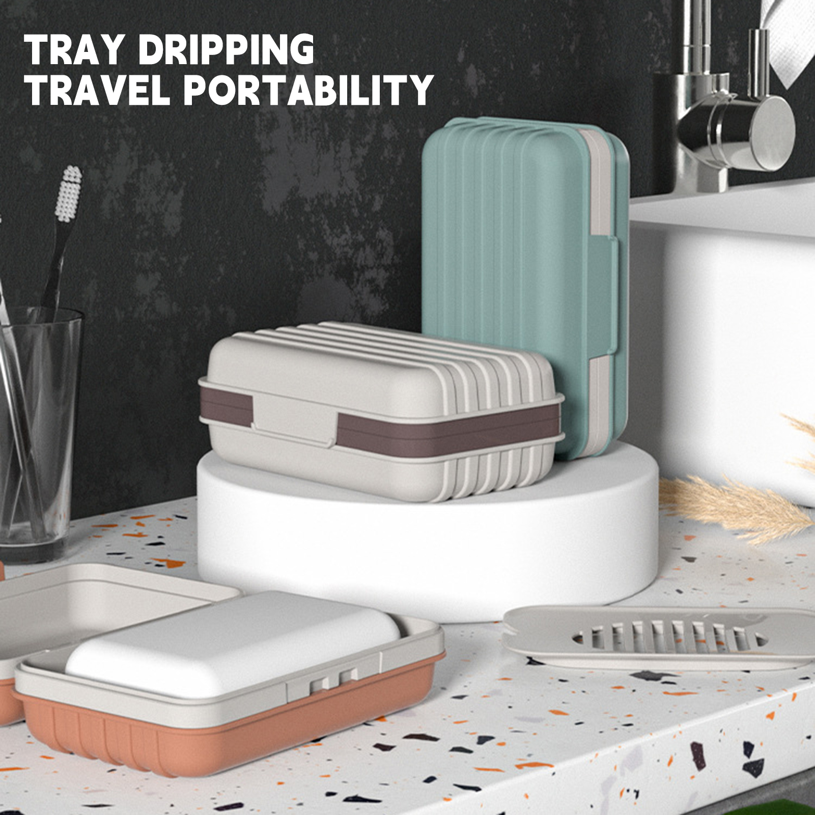 Shower Soap Case Tray With Dra - Home Improvement Mall ulasan dan harga