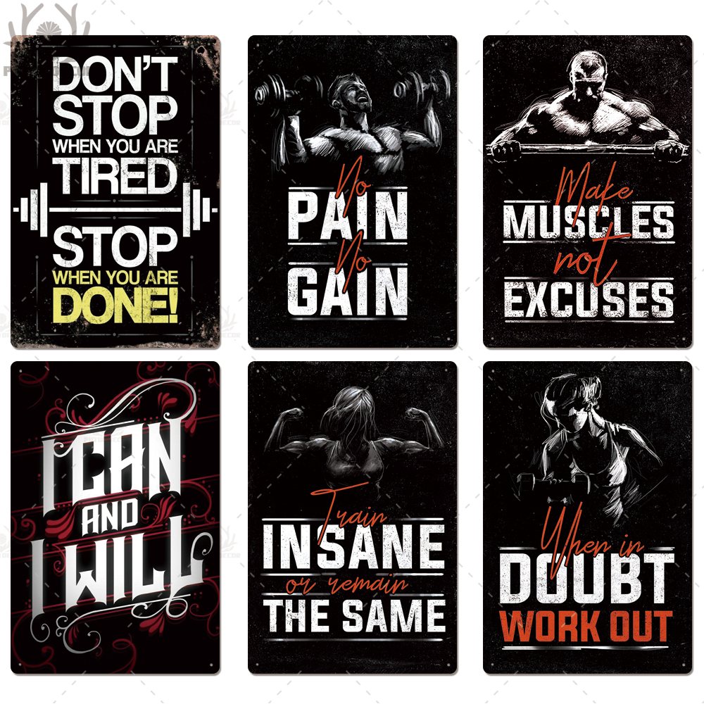 Putuo Decor Gym Tin Sign Plaqu - Home Improvement Show ulasan dan harga