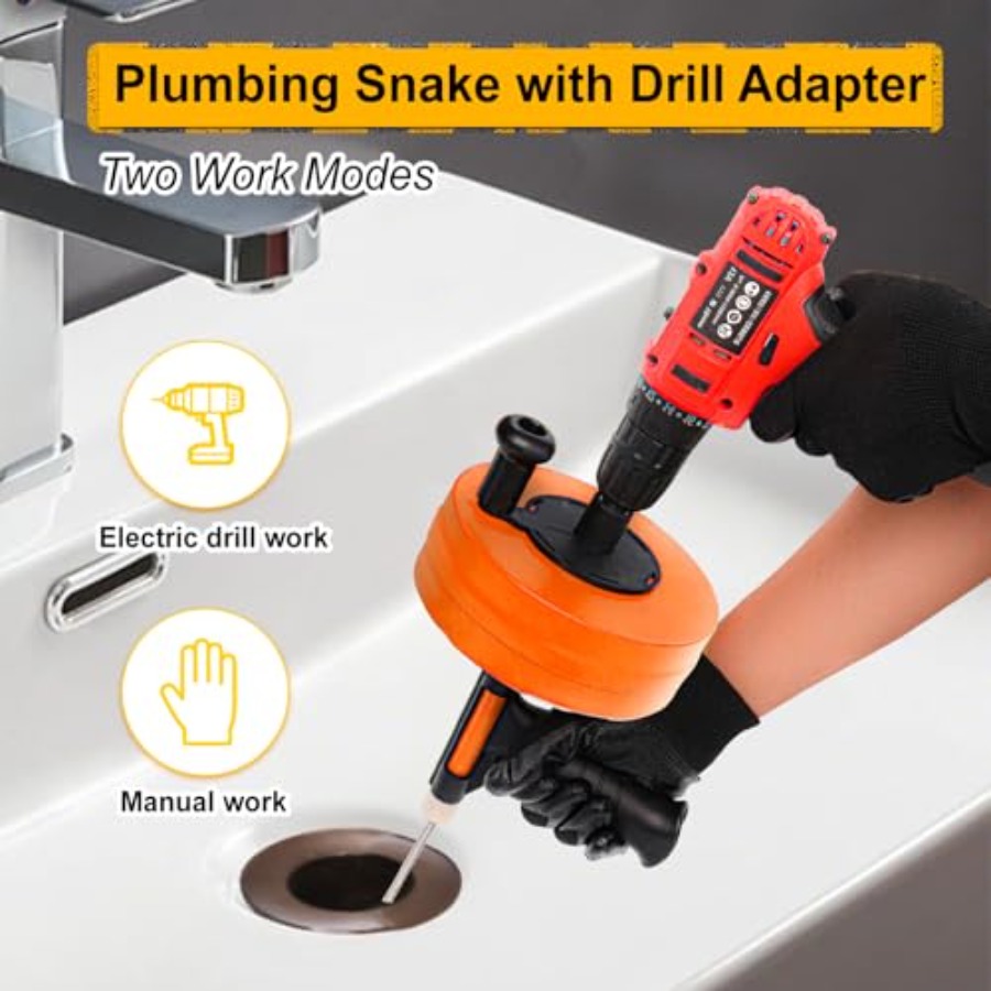 Drain Auger 50FT, Drain Snake  - Plumbing Snake Drain ulasan dan harga