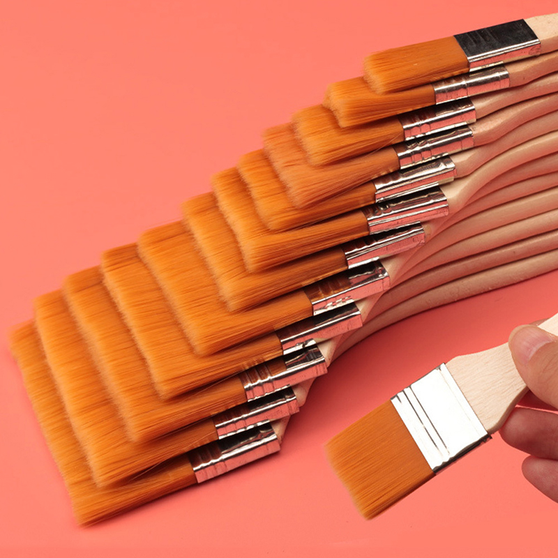 12pcs Nylon Paint Brushes Larg - Wood Stain Brush ulasan dan harga