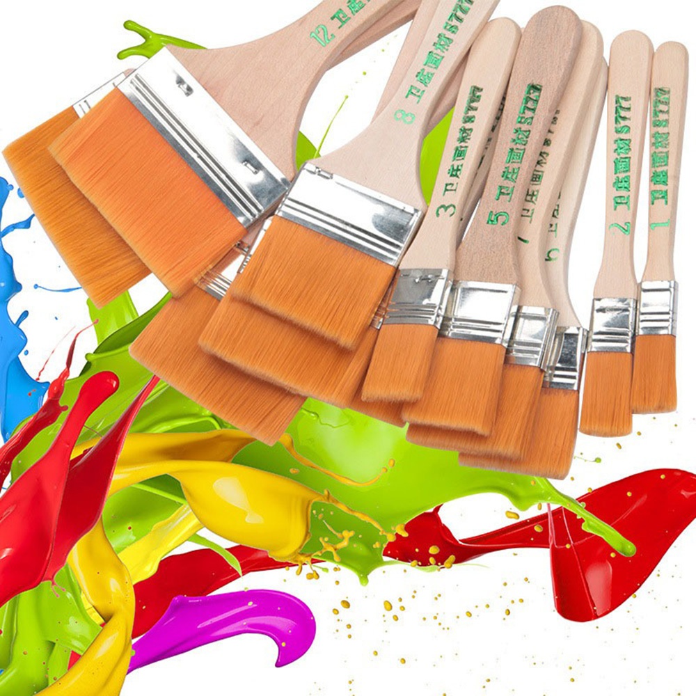 12pcs Nylon Paint Brushes Larg - Wood Stain Brush ulasan dan harga
