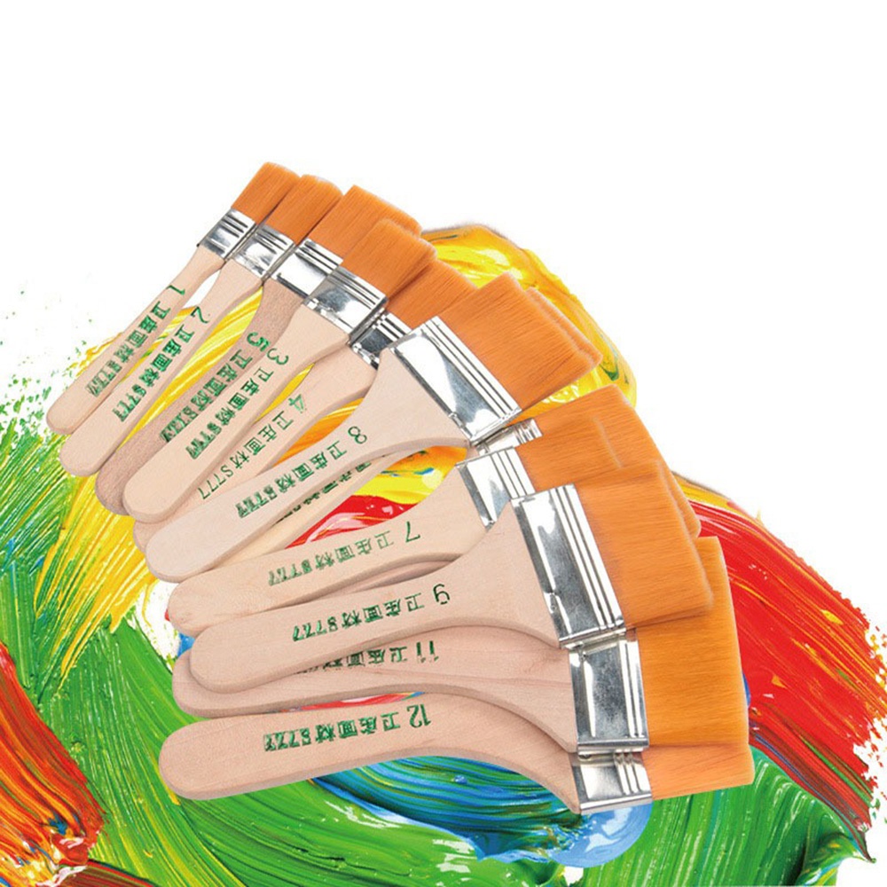 12pcs Nylon Paint Brushes Larg - Wood Stain Brush ulasan dan harga