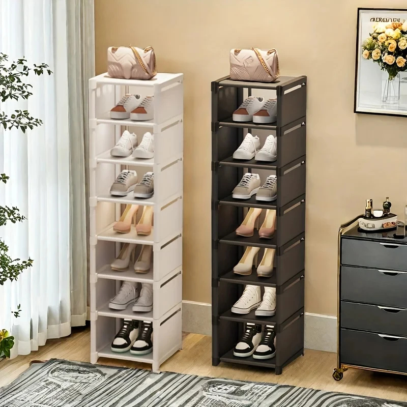8-Tier Black White Shoe Organi - Home Improvement Mall ulasan dan harga
