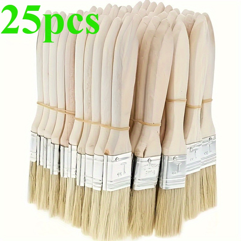 25Pcs 1 Inch Paint Brushes Set - Wood Stain Brush ulasan dan harga