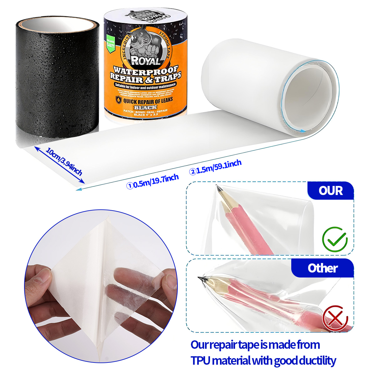 Waterproof Tape for Leak Repai - Roof Sealant Patch ulasan dan harga