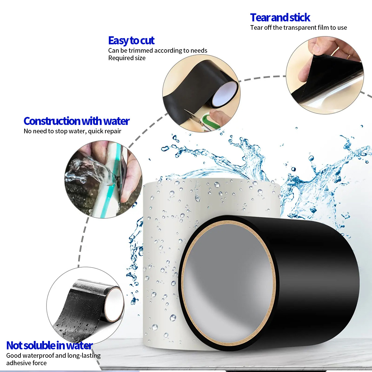Waterproof Tape for Leak Repai - Roof Sealant Patch ulasan dan harga
