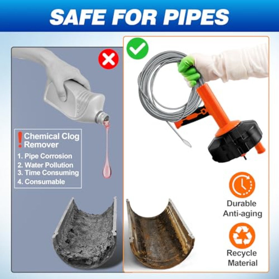 Drainsoon Auto Feed Drain Auge - Plumbing Snake Drain ulasan dan harga