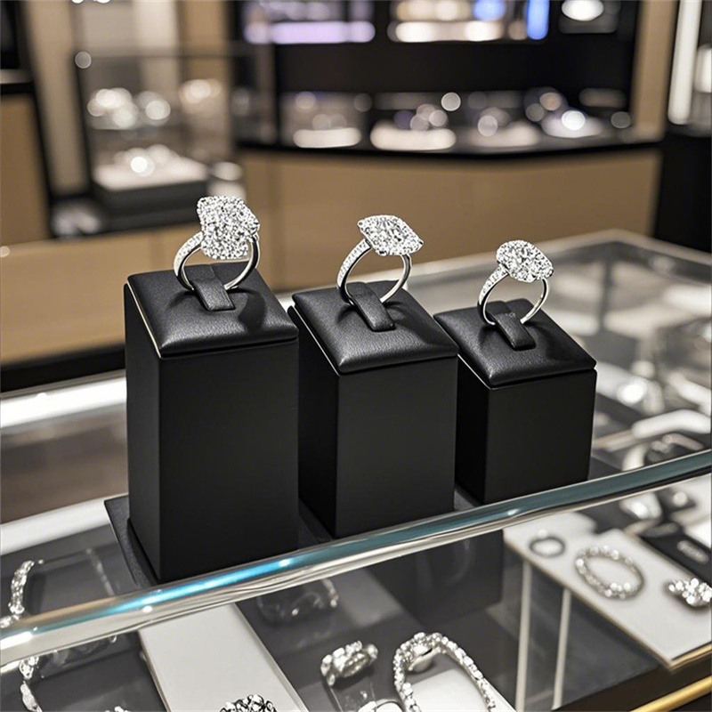 Black PU Leather Jewelry Displ - Home Improvement Outlet Stores ulasan dan harga