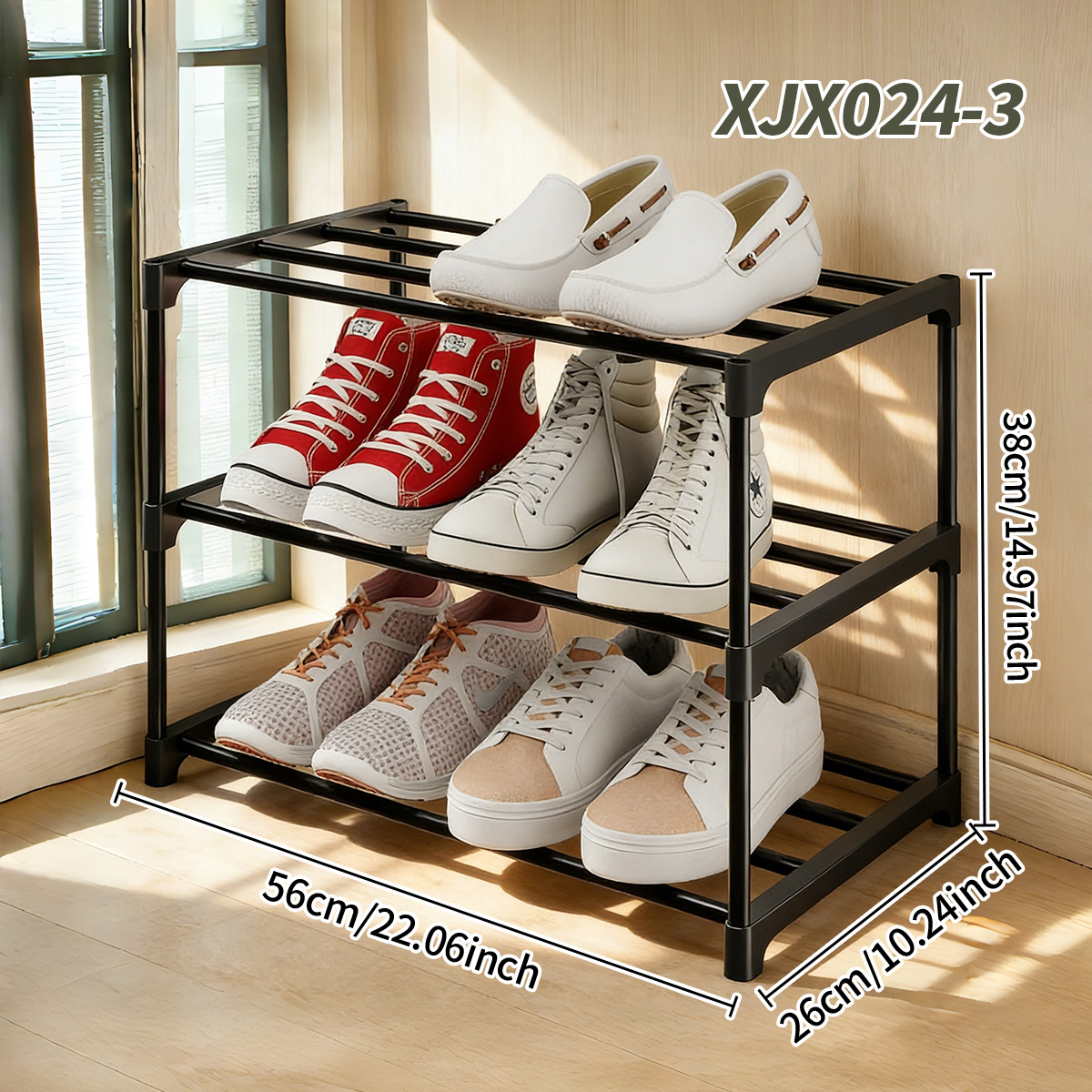 Black Multi-Functional Shoe Ra - Home Improvement Mall ulasan dan harga