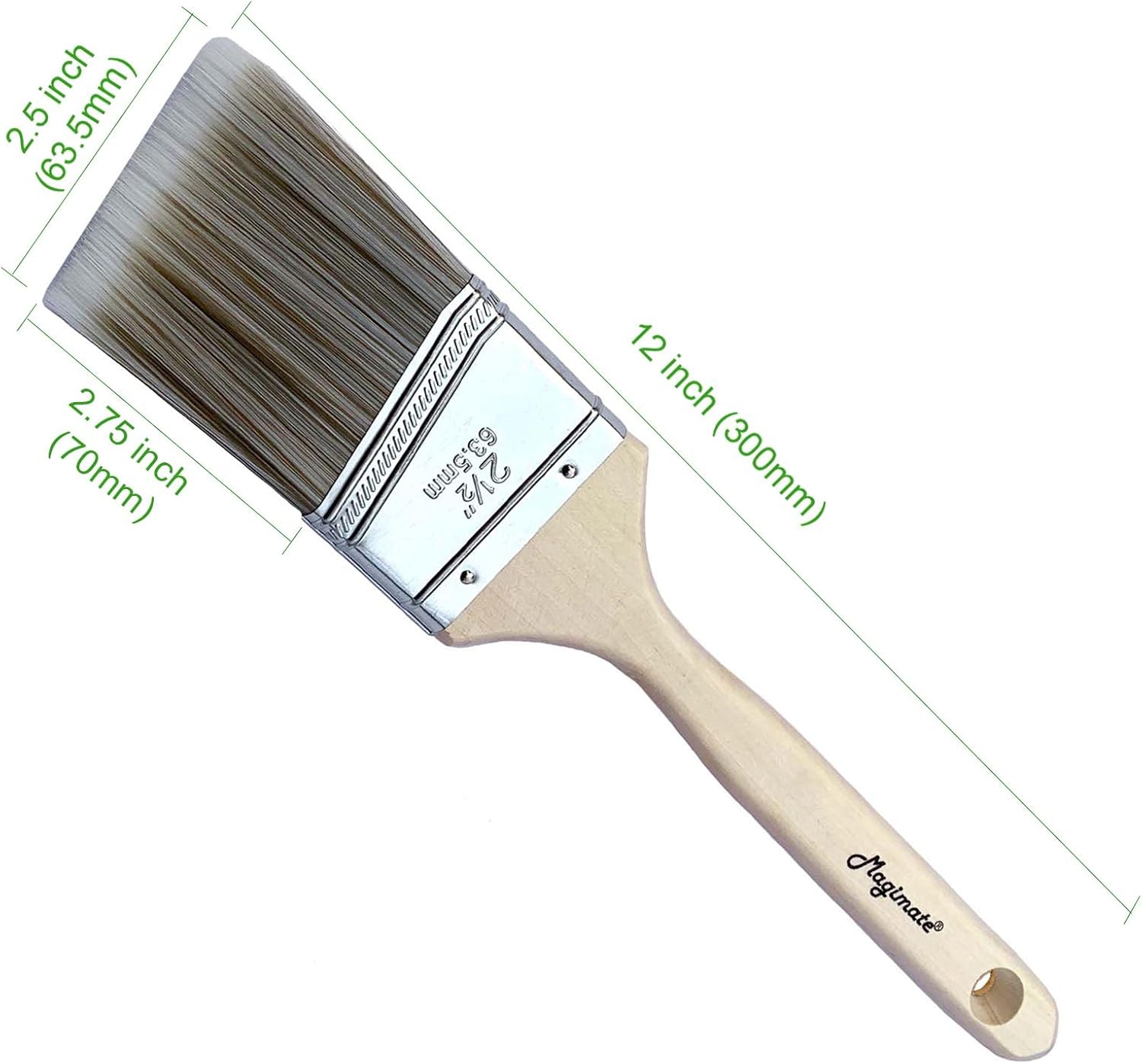 2 1/2 Inch Angled Paint Brush, - Wood Stain Brush ulasan dan harga