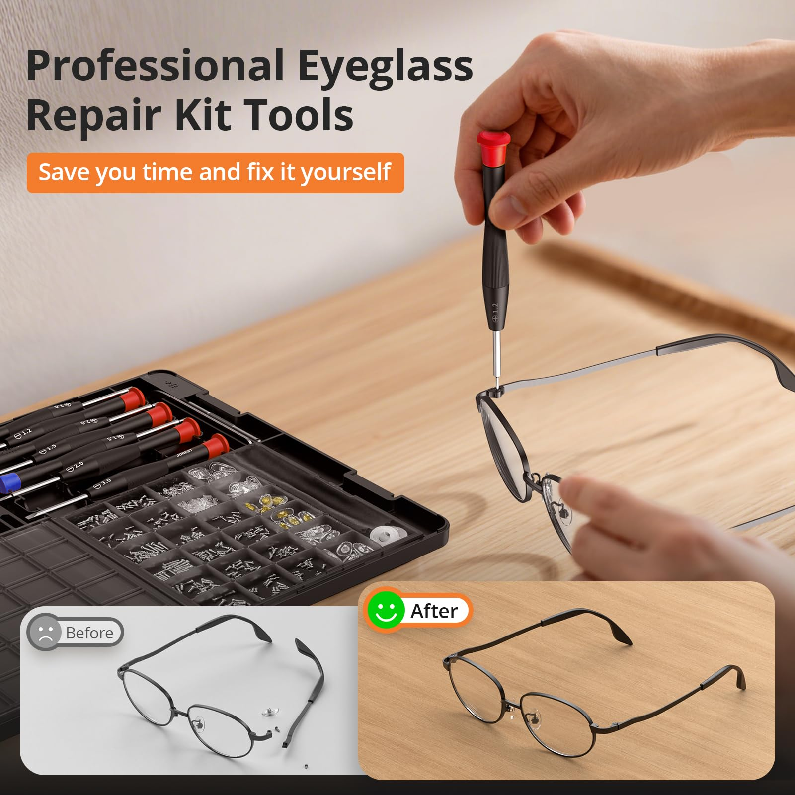 Eyeglass Repair Tool Kit with  - Screwdriver Set Precision ulasan dan harga