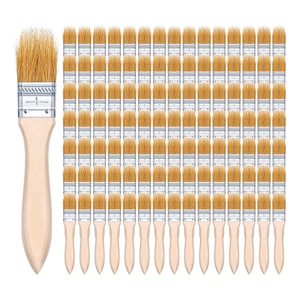 A98E-100Pcs 1 Inch Chip Paint  - Wood Stain Brush ulasan dan harga