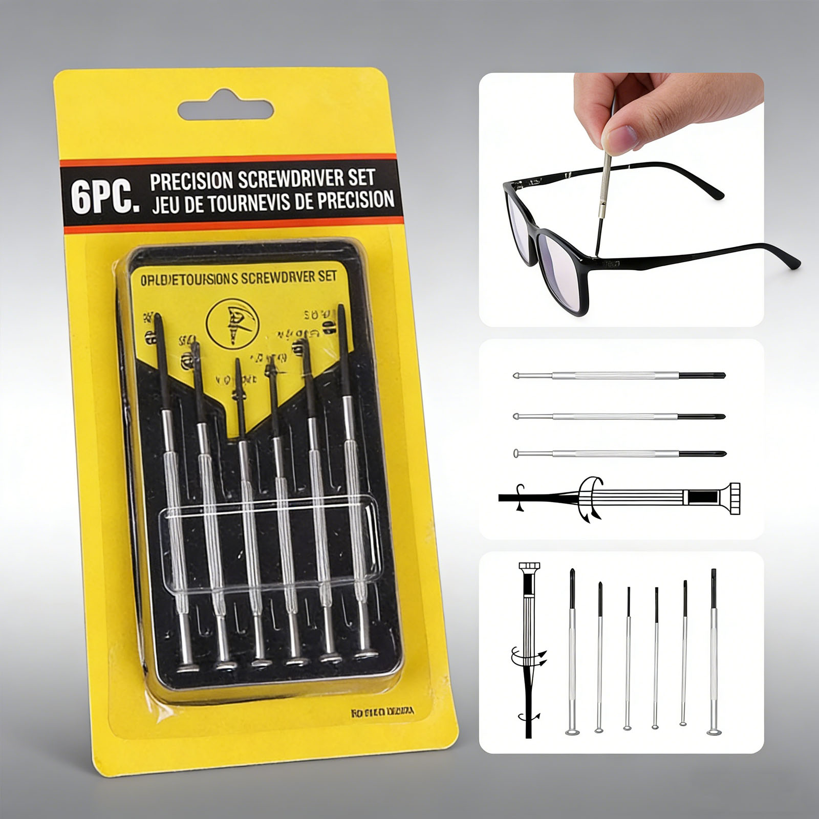 6pcs screwdriver set, eyewear  - Screwdriver Set Precision ulasan dan harga