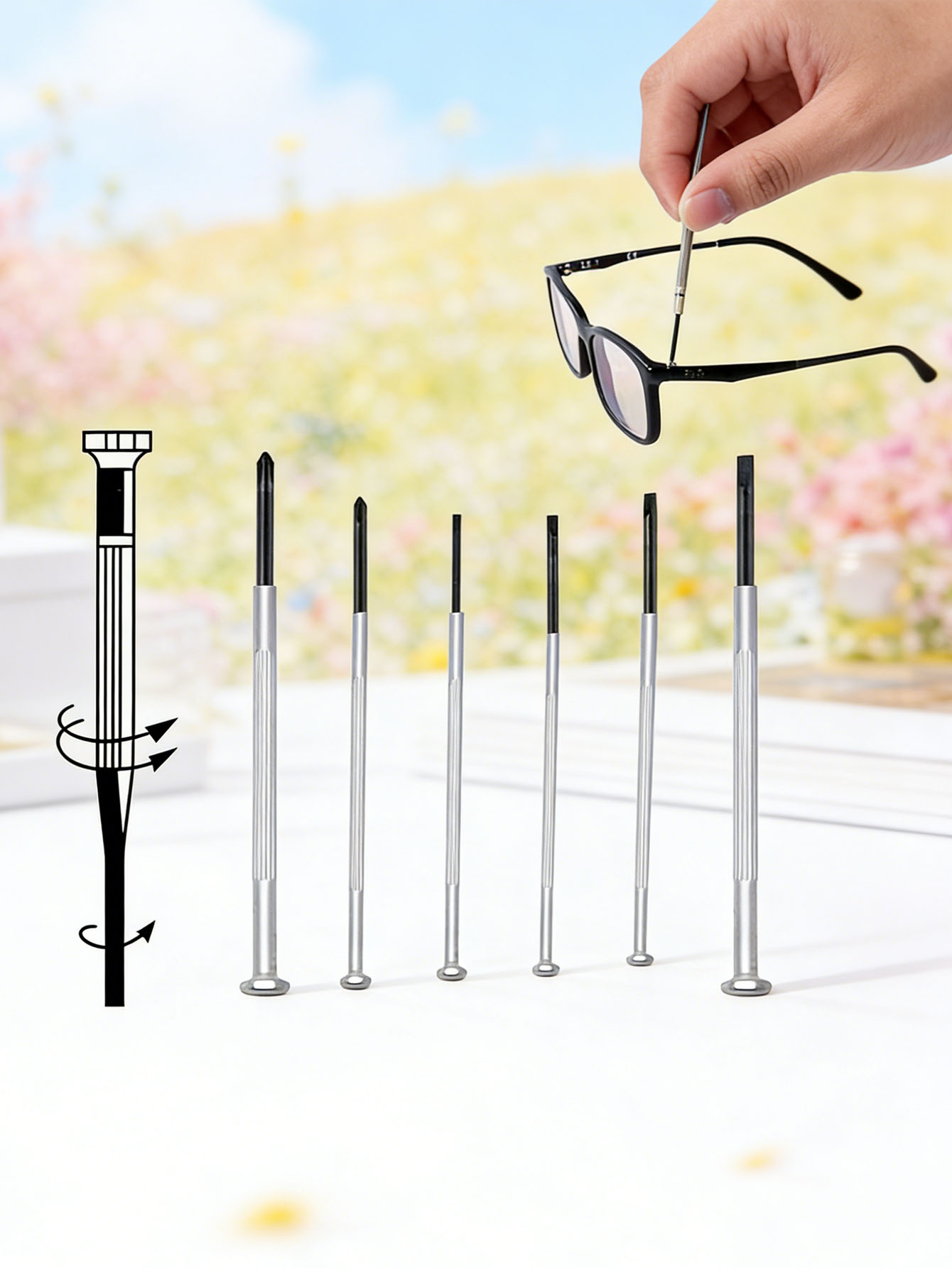 6pcs screwdriver set, eyewear  - Screwdriver Set Precision ulasan dan harga