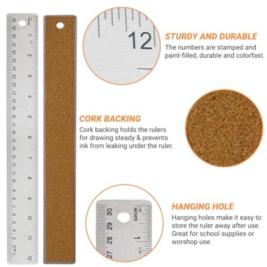 Stainless Steel Ruler with Non - Home Improvement Usa ulasan dan harga